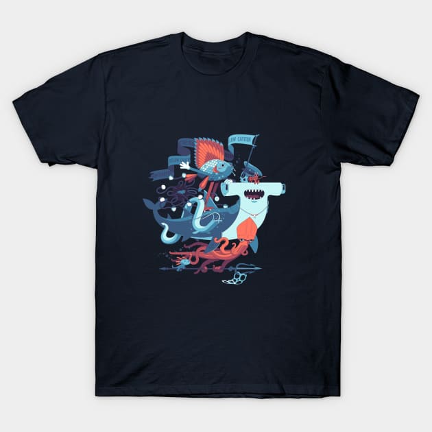 Sea Mob T-Shirt by kuvaldin